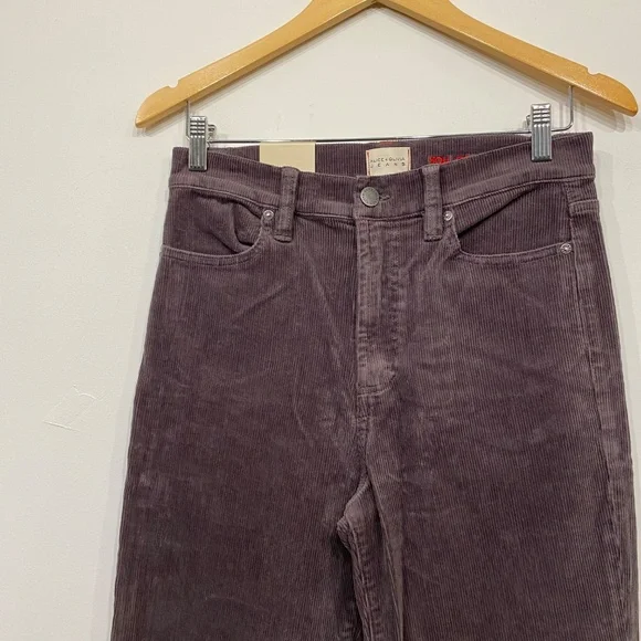 NWT Alice + Olivia 'Beautiful' High Rise Bell Charcoal Corduroy Jeans Size 29 - Picture 5 of 6